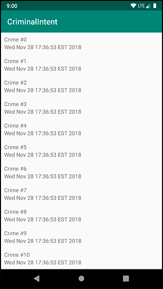 A list of crimes