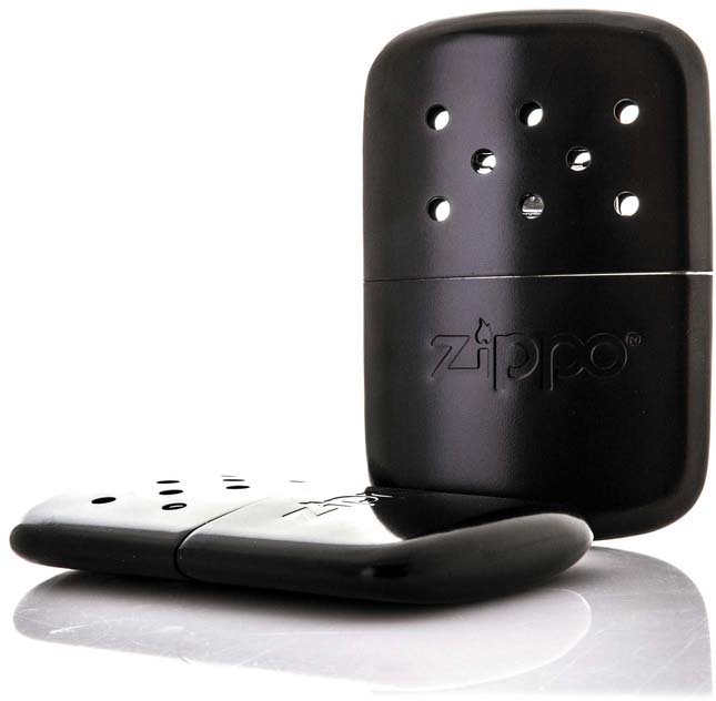 Two multipurpose Zippo brand lighters.