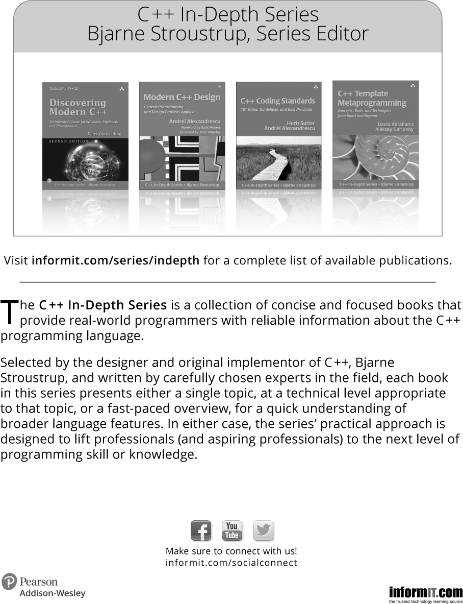 Front Cover - A Tour of C++, 3rd Edition [Book]