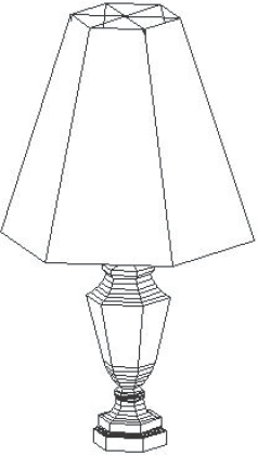 A lamp drawn with surfaces.