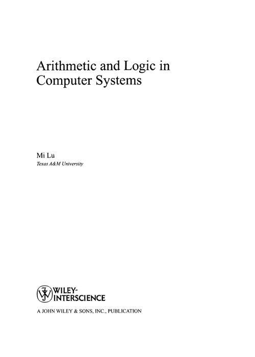 Title Page - Arithmetic and Logic in Computer Systems [Book]