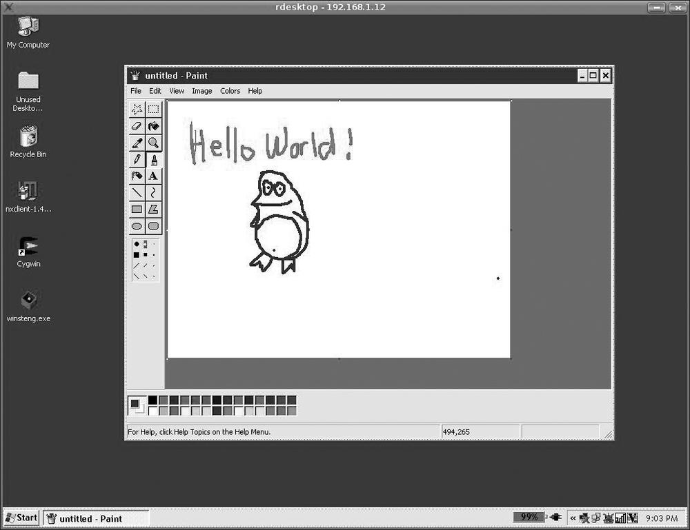 Fine art via rdesktop
