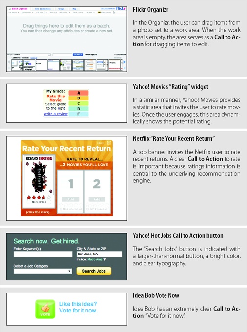 Textual invitation, interactive ratings, and Call to Action buttons are different ways to create Call to Action Invitations