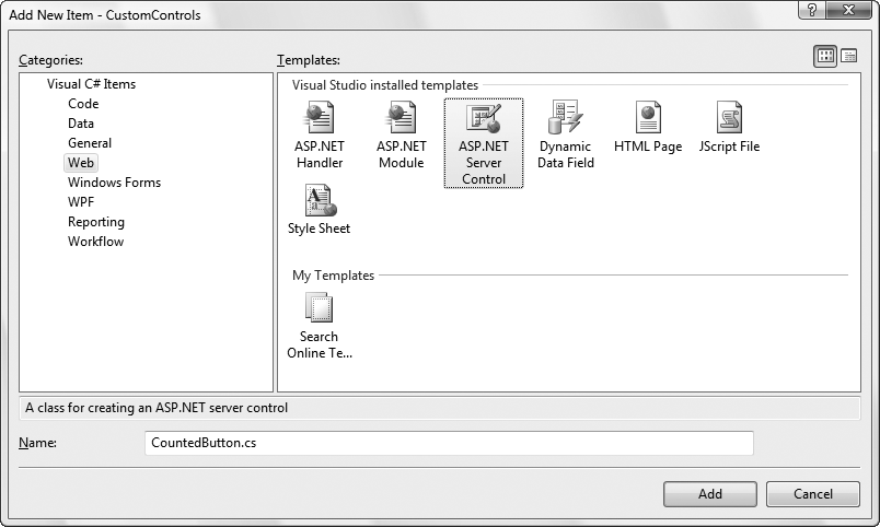 Derived Controls - Programming ASP.NET 3.5, 4th Edition [Book]
