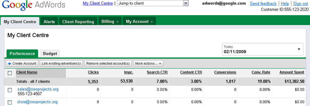 If you are responsible for managing multiple AdWords accounts, it’s a great convenience to be able to link all the AdWords accounts in a single client manager account