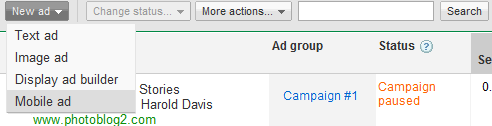 Select “Mobile ad” to create an ad targeted at mobile devices