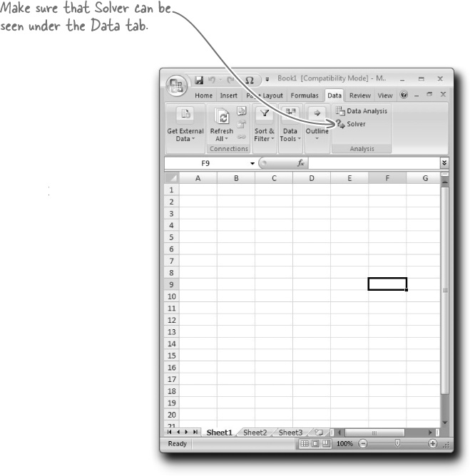 B. Install Excel’s Solver: The Solver - Head First Excel [Book]