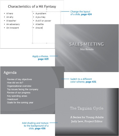 15. Adjusting the Slide Layout, Order, and Look - 2007 Microsoft ...