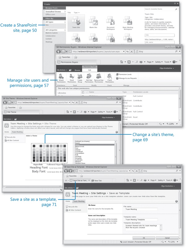 Creating and Managing Sites