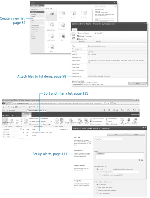 Working with Lists