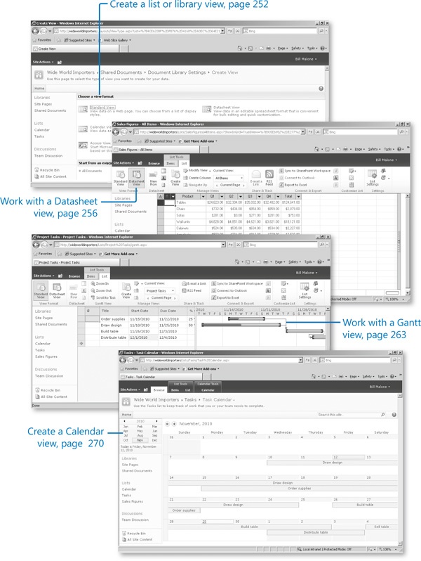 Working with List and Library Views