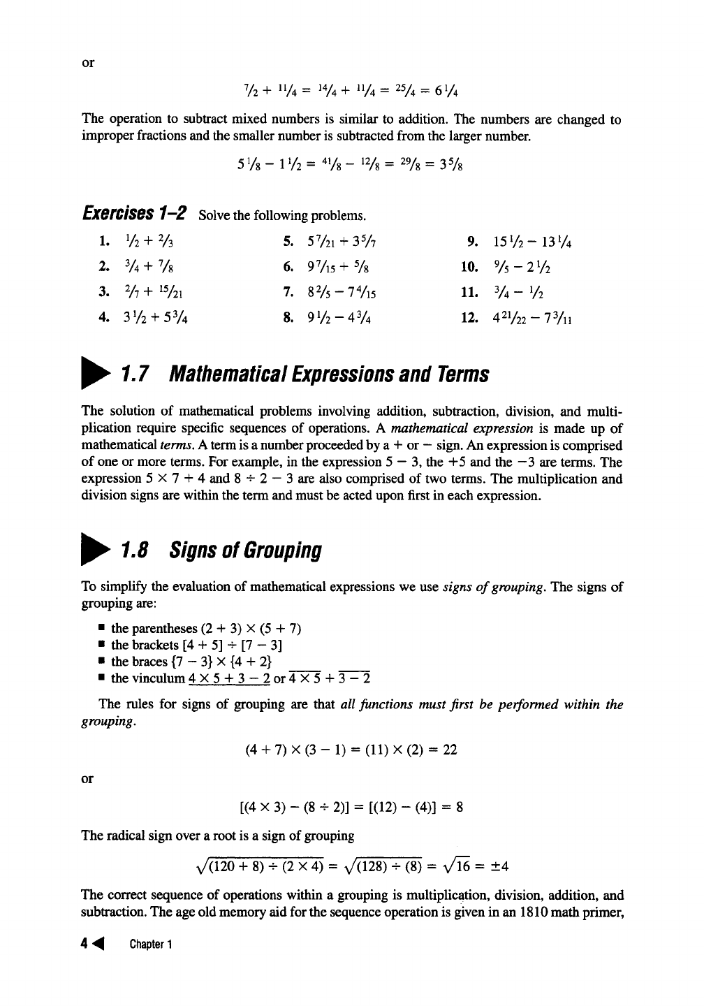1.7 Mathematical Expressions and Terms - Basic Electronics Math [Book]