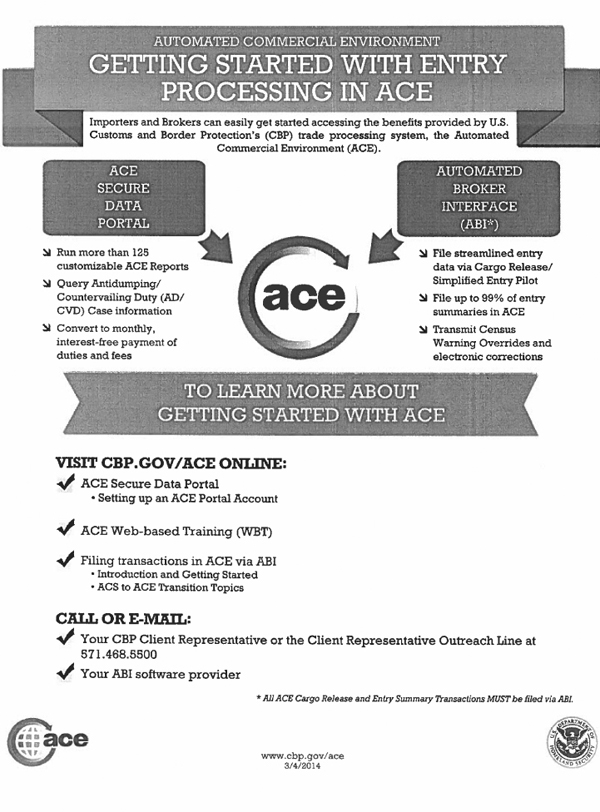 Appendix G. ACE Program and Standard Reports - Export/Import Procedures ...