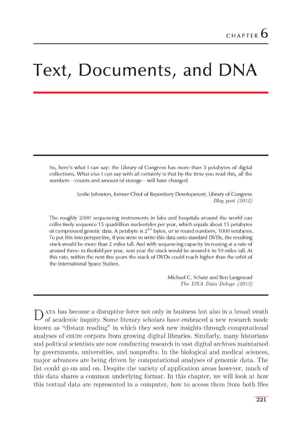 Chapter 6 Text, Documents, and DNA - Discovering Computer Science, 2nd ...