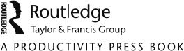 Logo: Published by Routledge, Taylor and Francis Group, A Productivity Press Book.