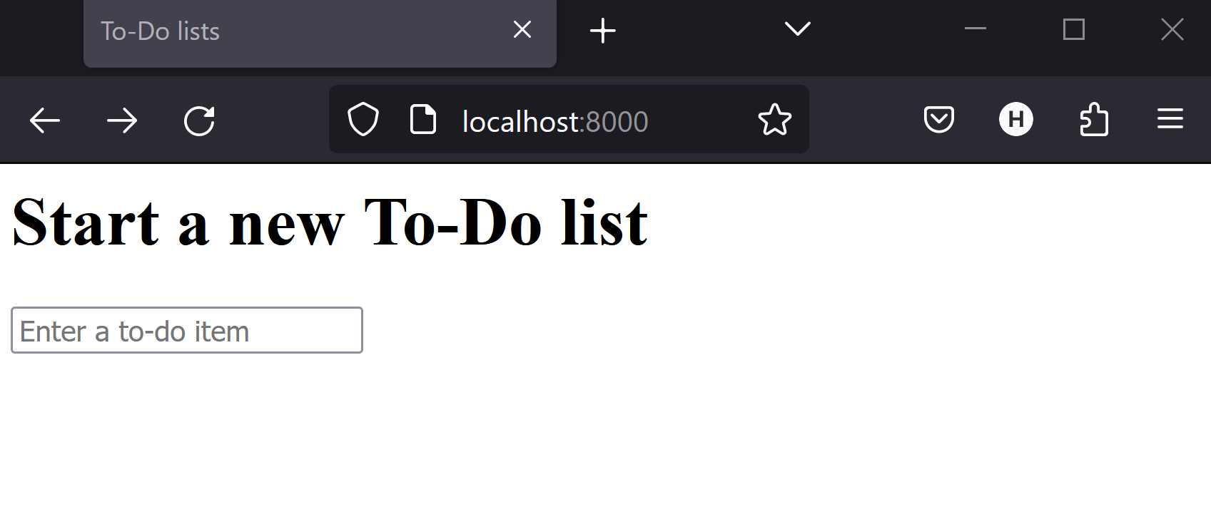 Our home page, looking a little ugly.