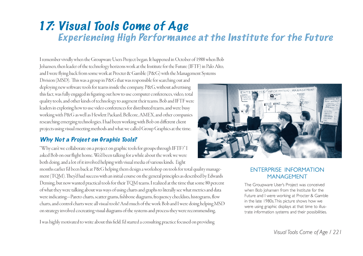 Visual Performance Tools 17: Visual Tools Come of Age: Experiencing High Performance at the ...