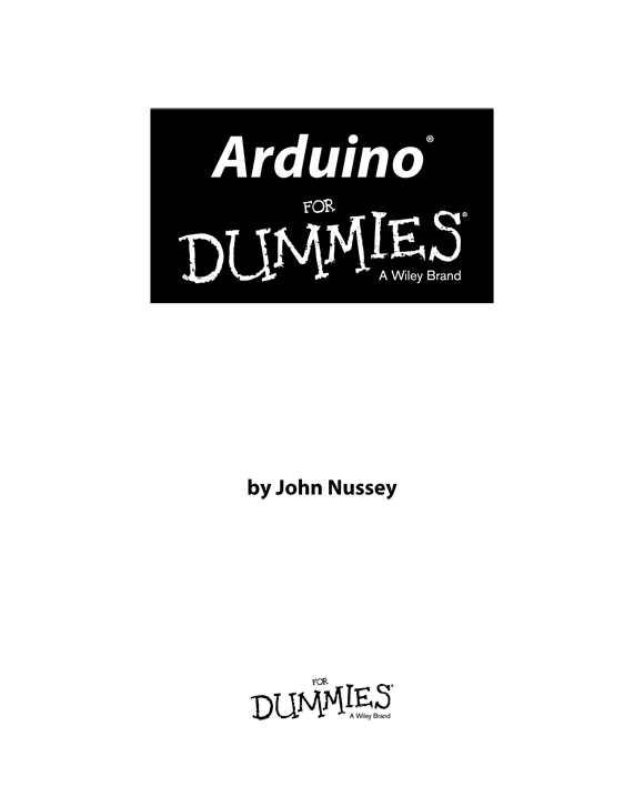 Title Page - Arduino For Dummies [Book]