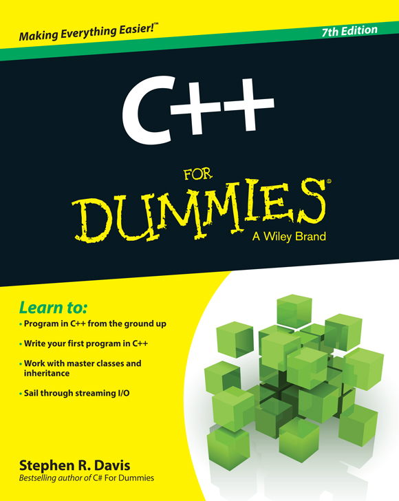Cover - C++ For Dummies, 7th Edition [Book]