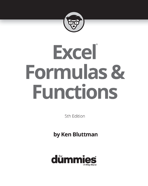 Title Page - Excel Formulas & Functions For Dummies, 5th Edition [Book]