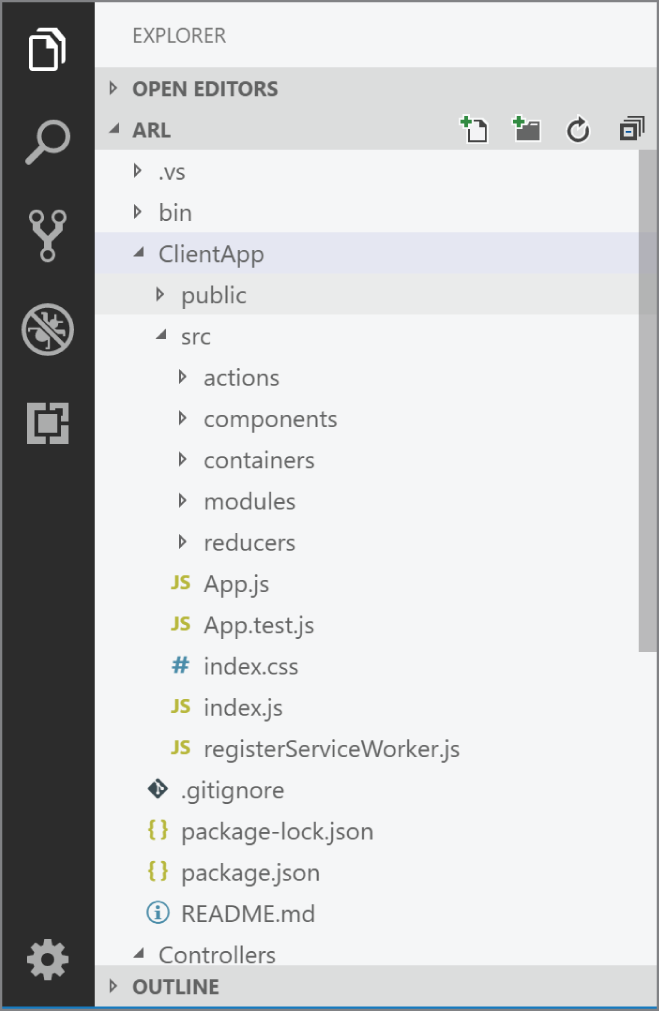 Screenshot of Explorer icon in the Activity Bar
