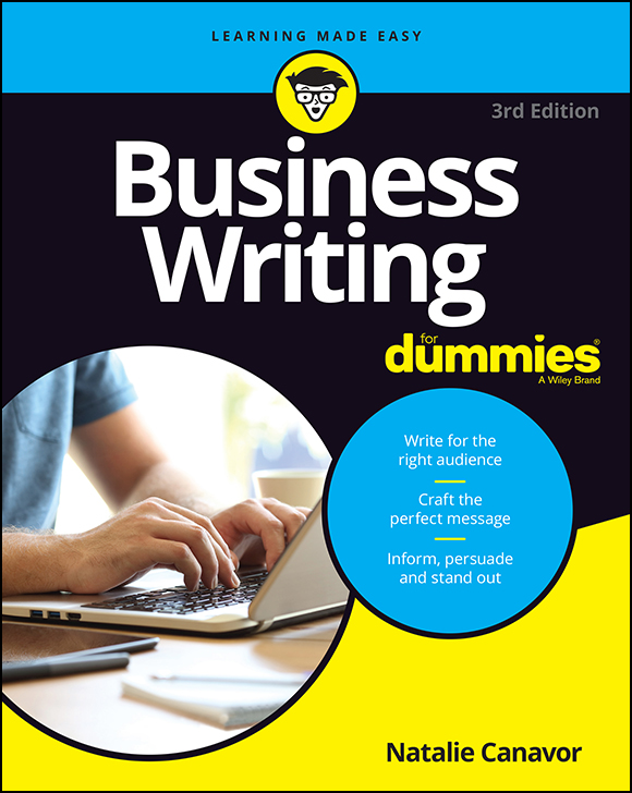 Cover: Business Writing For Dummies, 3rd Edition by Natalie Canavor