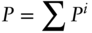 upper P equals sigma-summation upper P Superscript i