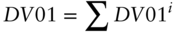 upper D upper V Baseline 01 equals sigma-summation upper D upper V Baseline 0 1 Superscript i
