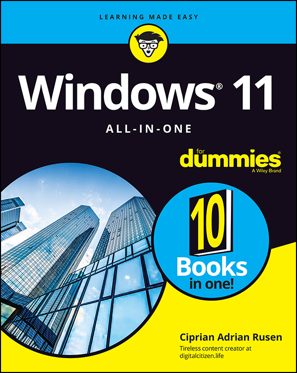Cover: Windows 11 All-in-One For Dummies, 4th Edition by Ciprian Adrian Rusen
