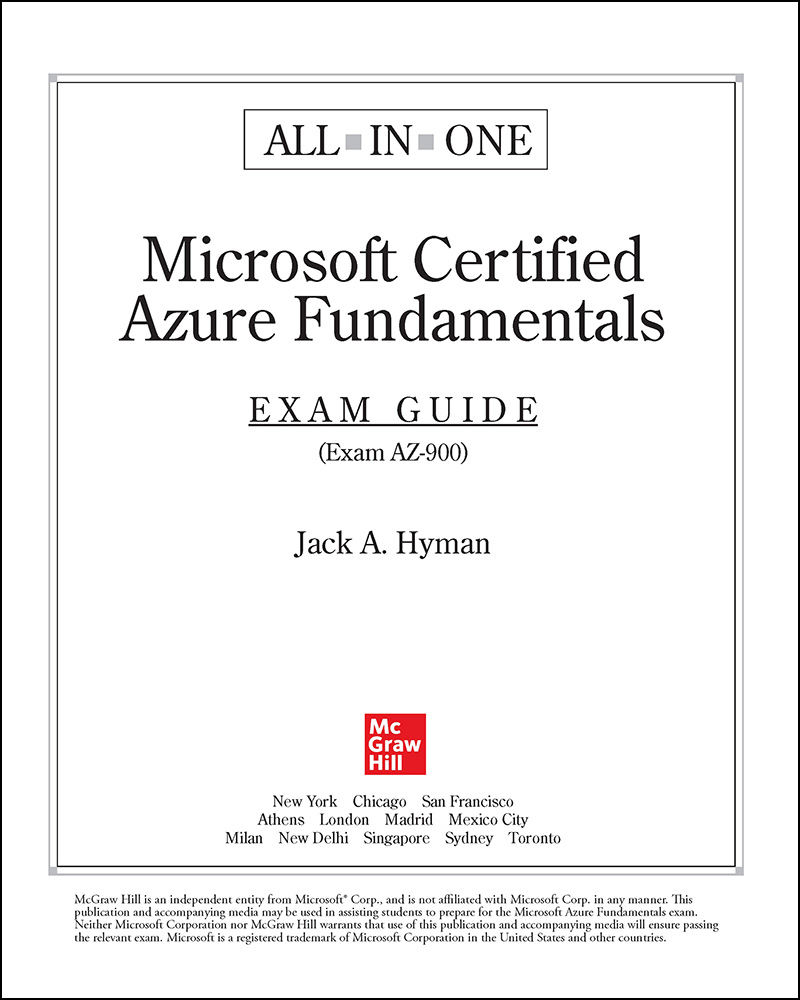 Title Page - Microsoft Certified Azure Fundamentals All-in-One Exam ...