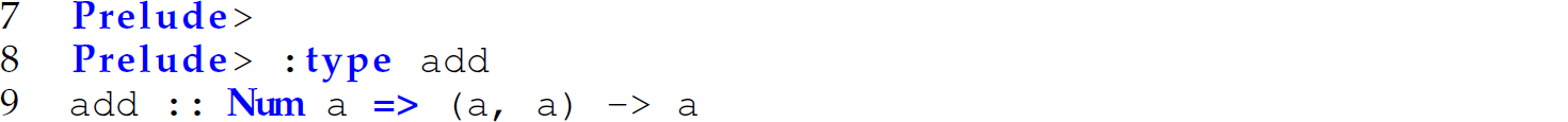 Continuation of the code in Haskell with simple-user defined functions, consisting of three lines.