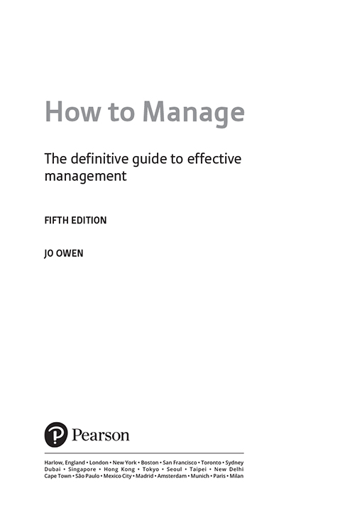 Title page - How to Manage, 5th Edition [Book]