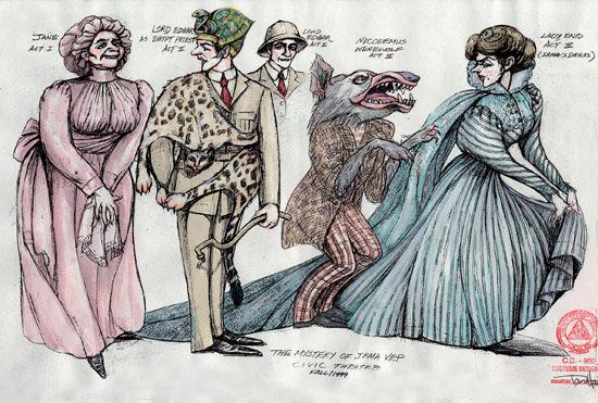 Figure 10-1 Costume design for The Mystery of Irma Vep.