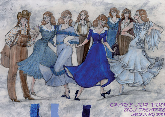 Figure 22-1 Costume design for Crazy for You.