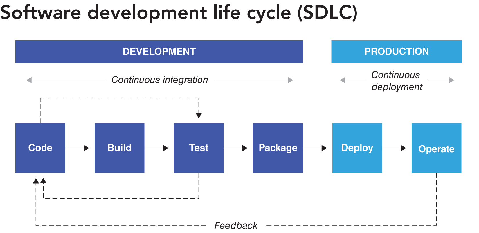 Schematic illustration of Software development life cycle.
