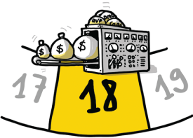 A diagrammatic representation of the chart represents numbers seventeen, eighteen, and nineteen. Number eighteen is highlighted.
