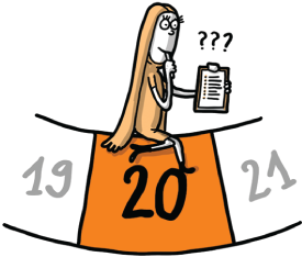 A diagrammatic representation of the chart represents numbers nineteen, twenty, and twenty one. Number twenty is highlighted.