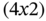 left-parenthesis 4 x Baseline 2 right-parenthesis