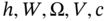 h comma upper W comma normal upper Omega comma upper V comma c