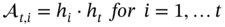 í’œ Subscript t comma i Baseline equals h Subscript i Baseline dot h Subscript t Baseline f o r i equals 1 comma ellipsis t