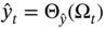 modifying above y with caret Subscript t Baseline equals normal upper Theta Subscript modifying above y with caret Baseline left-parenthesis normal upper Omega Subscript t Baseline right-parenthesis