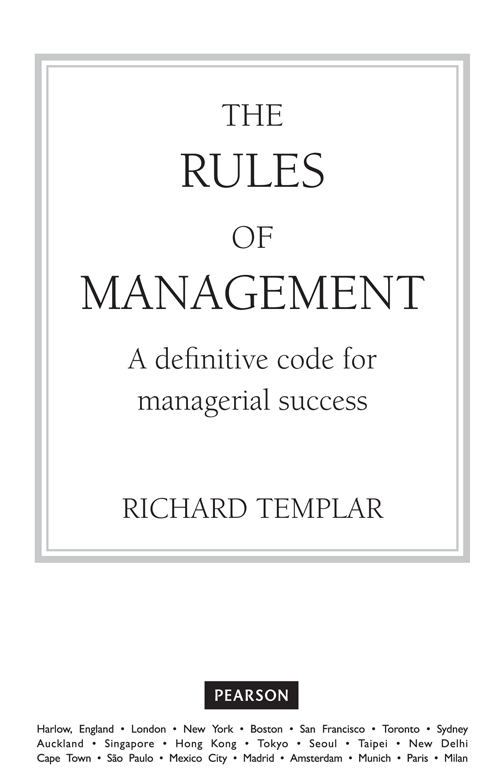 The Rules of Management