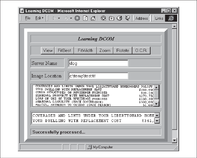 A thin web-based client