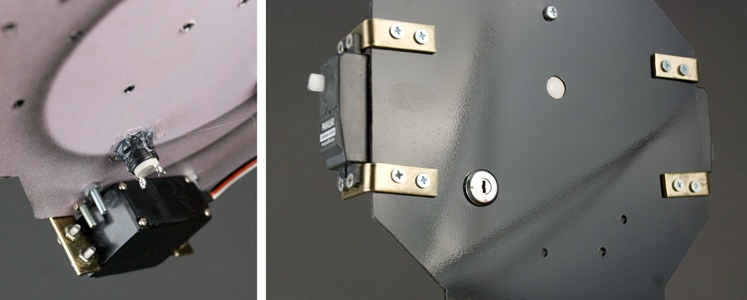Key switch hot-glued