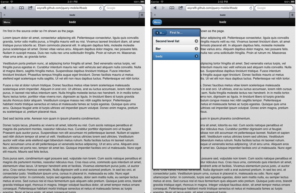 When rotating the device to portrait, SplitView and MultiView convert the two columns in one main section with a pop-up menu at the top left corner