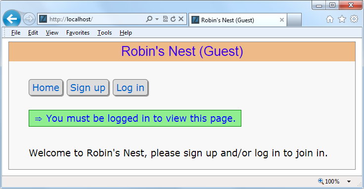 The main page of the site