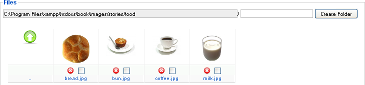Creating a new folder in the Media Manager
