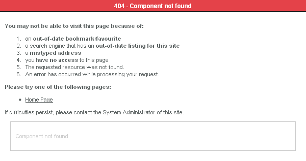 Joomla’s default 404 page