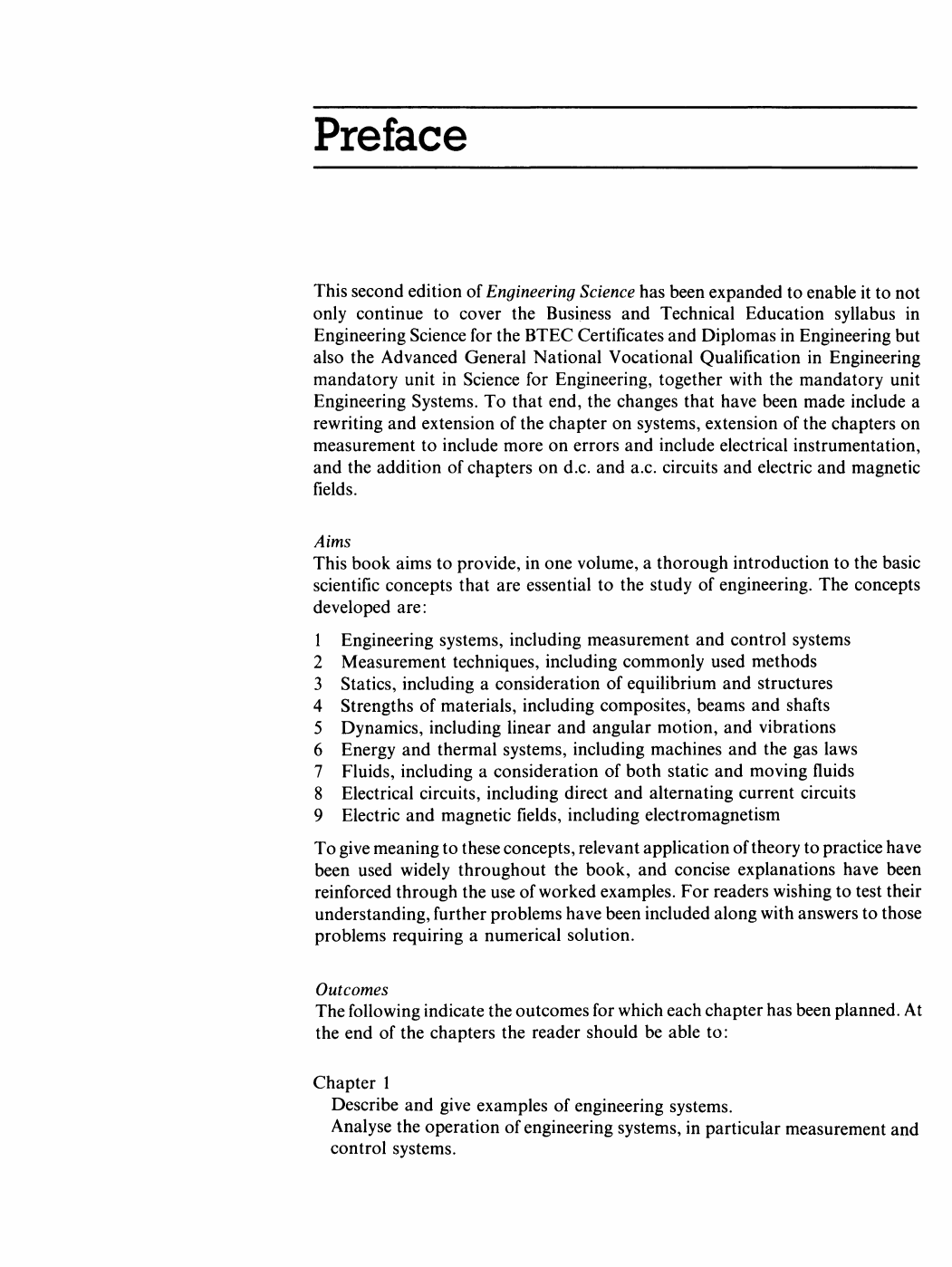 Preface - Engineering Science, 2nd Edition [Book]