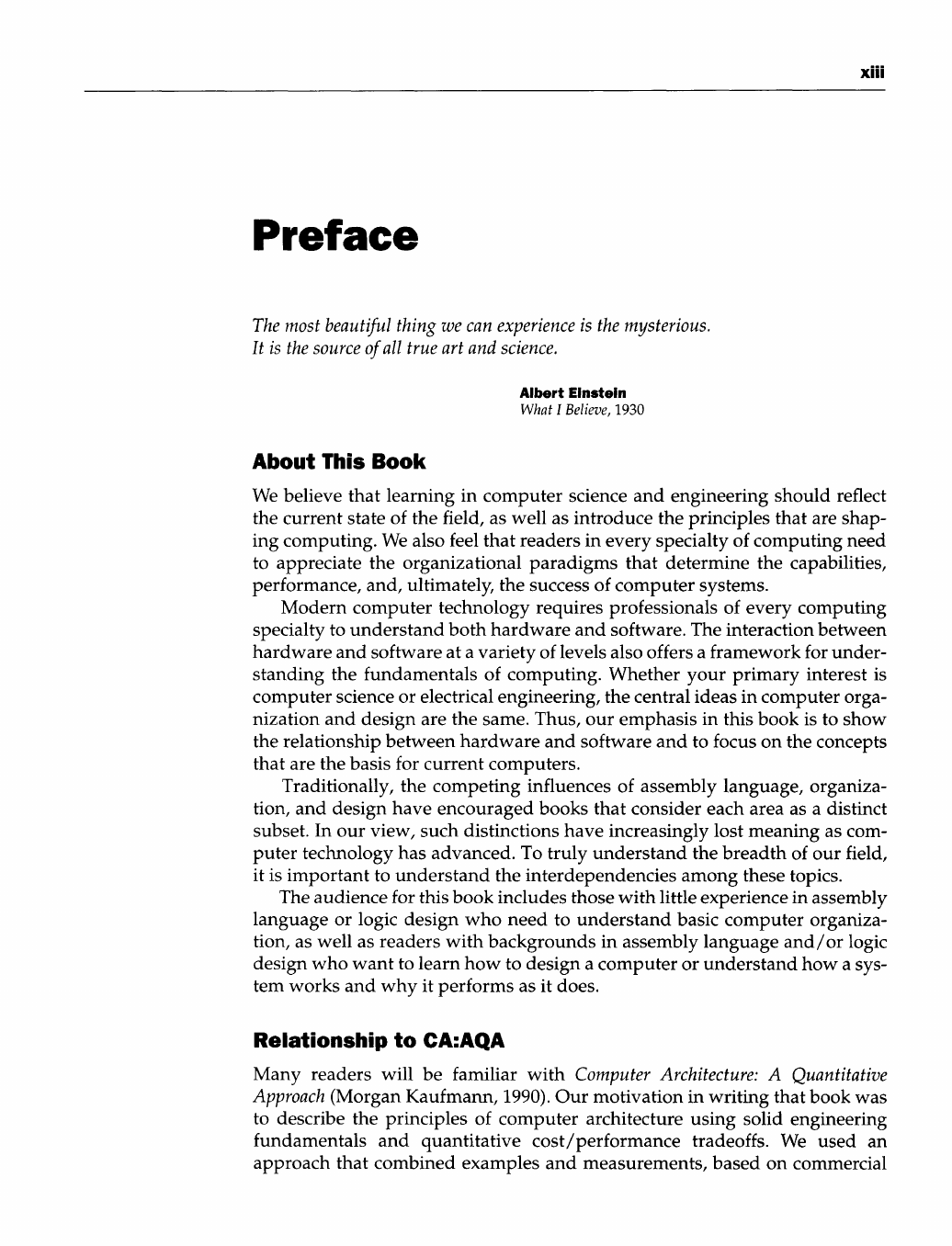 Preface - Computer Organization and Design [Book]